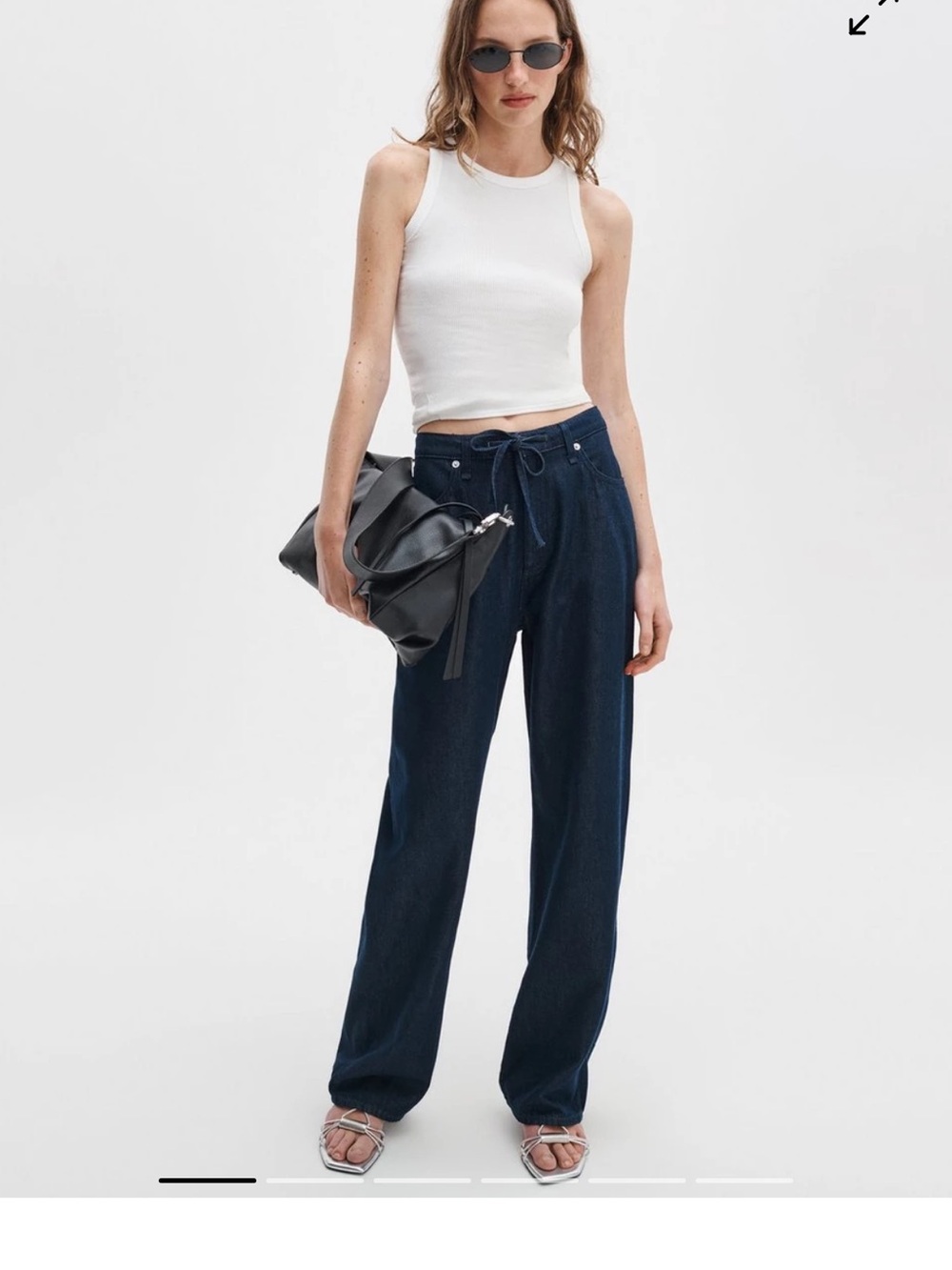rag & bone Phoebe Drawstring Wide-Leg Jeans